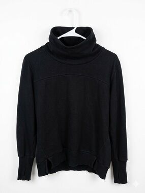 ALO Yoga Black Funnel Neck Sweater